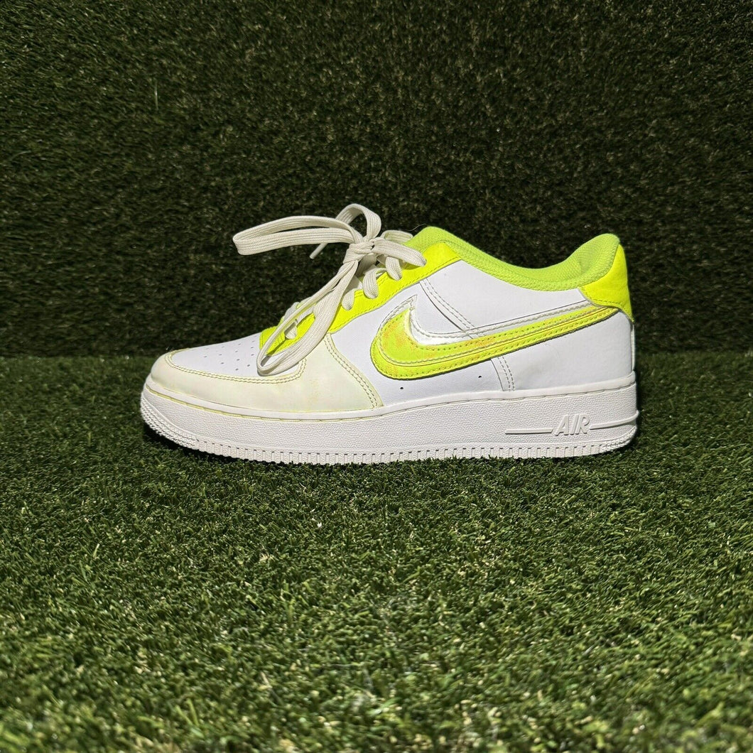 Size 7Y -Kids Nike Air Force 1 LV8 Volt/White DV1680-100