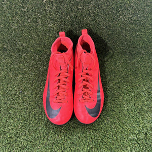 Nike Kids Mercurial Cleats (AJ3115 600) Bright Crimson Red Black Size 6Y