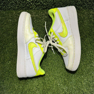 Size 7Y -Kids Nike Air Force 1 LV8 Volt/White DV1680-100