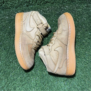 Size 3Y - Kids Nike Air Force 1 Brown Wheat Mid Top 859337-200