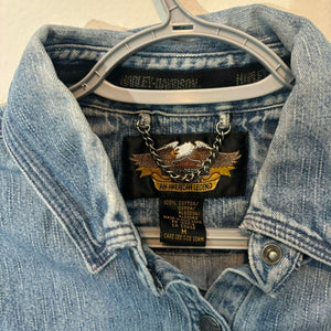 Harley Davidson Buttoned up Jean Jacket/Tee