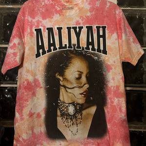 Aaliyah tie dye graphic Tee