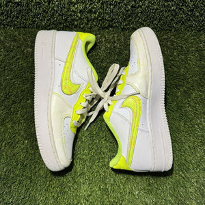 Size 7Y -Kids Nike Air Force 1 LV8 Volt/White DV1680-100